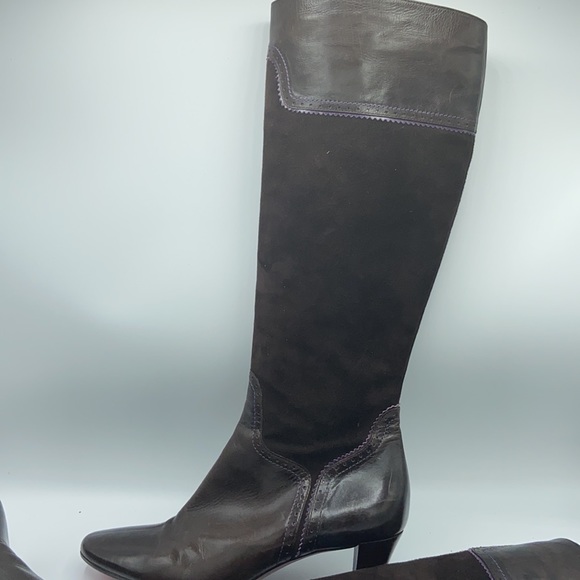 a.testoni leather and suede dress boot - Picture 5 of 9